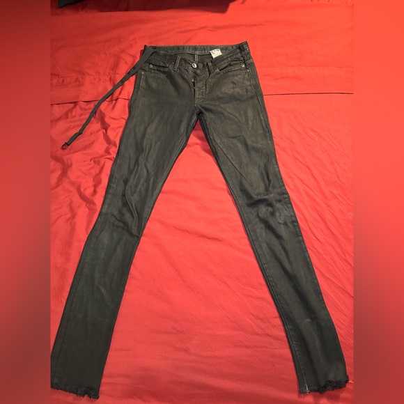 Rick Owens DRKSHDW Detroit Wax Black Jeans - Picture 6 of 9